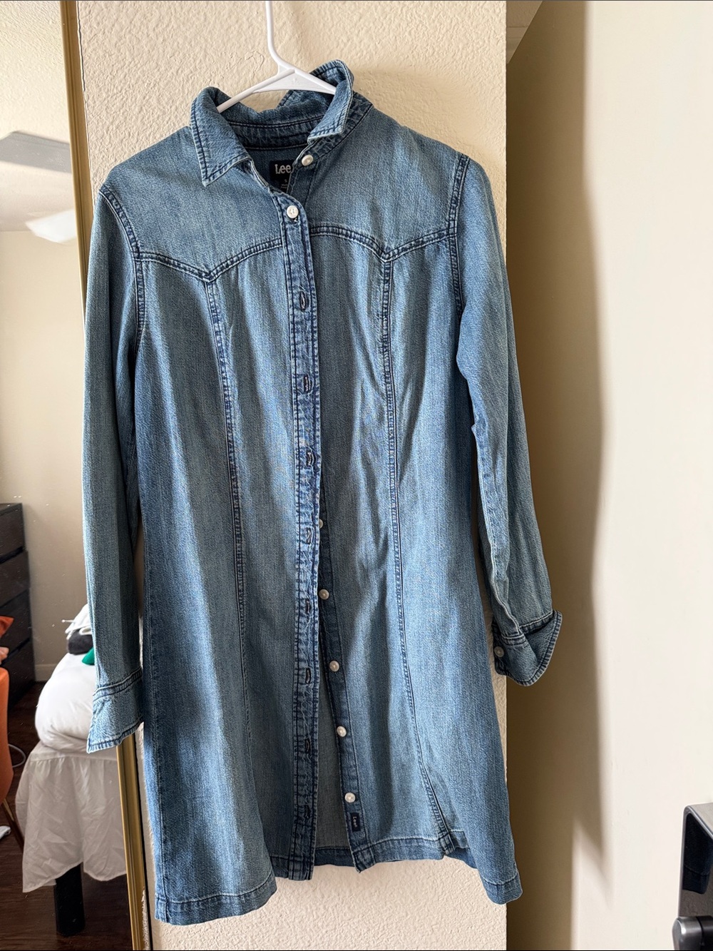 Lee Light Blue Denim Shirt Dress